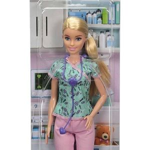 Barbie Nurse Blonde Doll (12-in) with Scrubs barbie doll healthcare hero